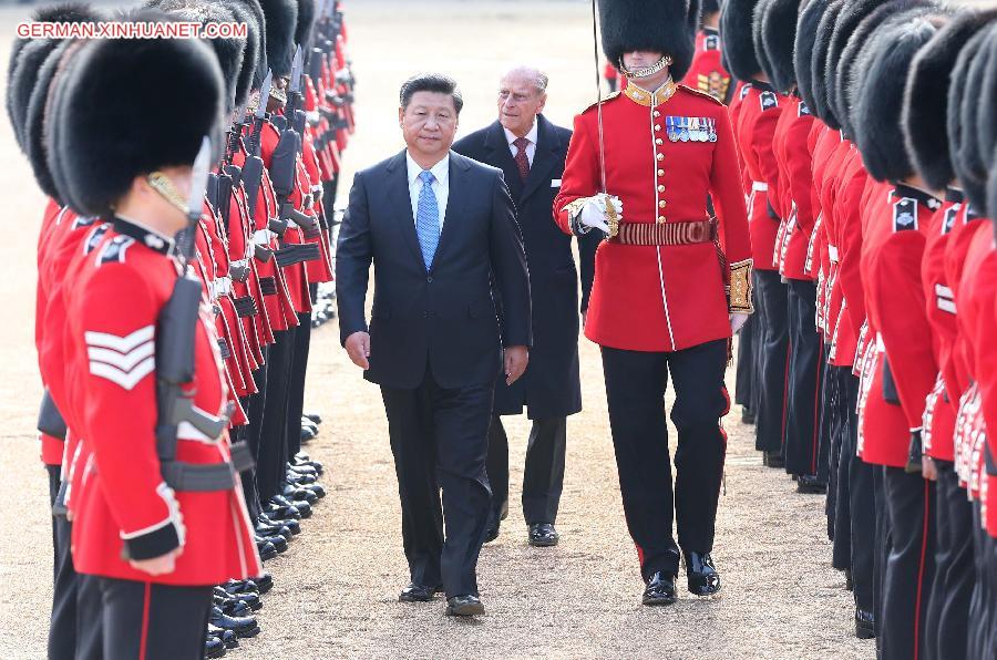 BRITAIN-CHINA-XI JINPING-VISIT-ROYAL WELCOME 