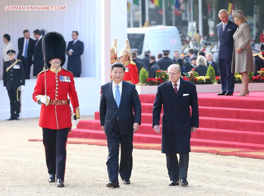 BRITAIN-CHINA-XI JINPING-VISIT-ROYAL WELCOME 