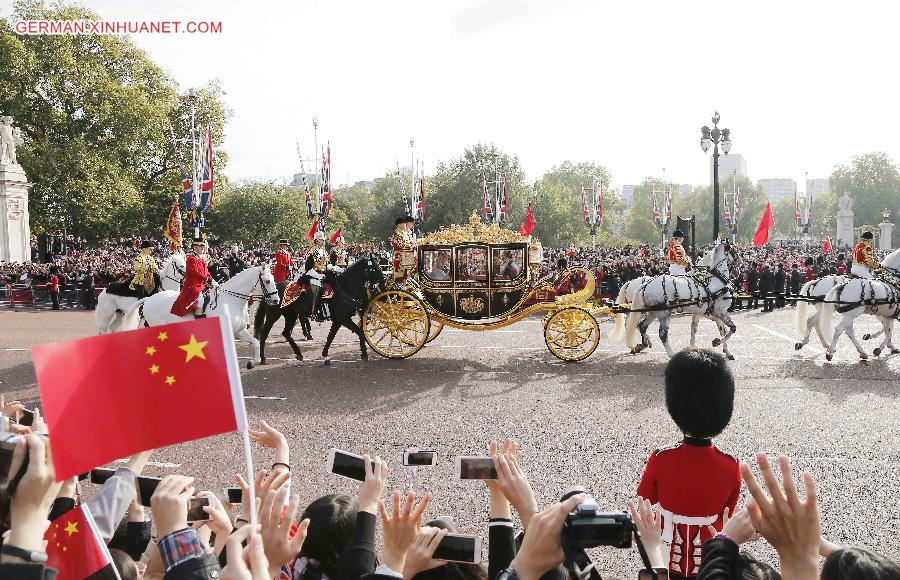 BRITAIN-CHINA-XI JINPING-VISIT-ROYAL WELCOME 