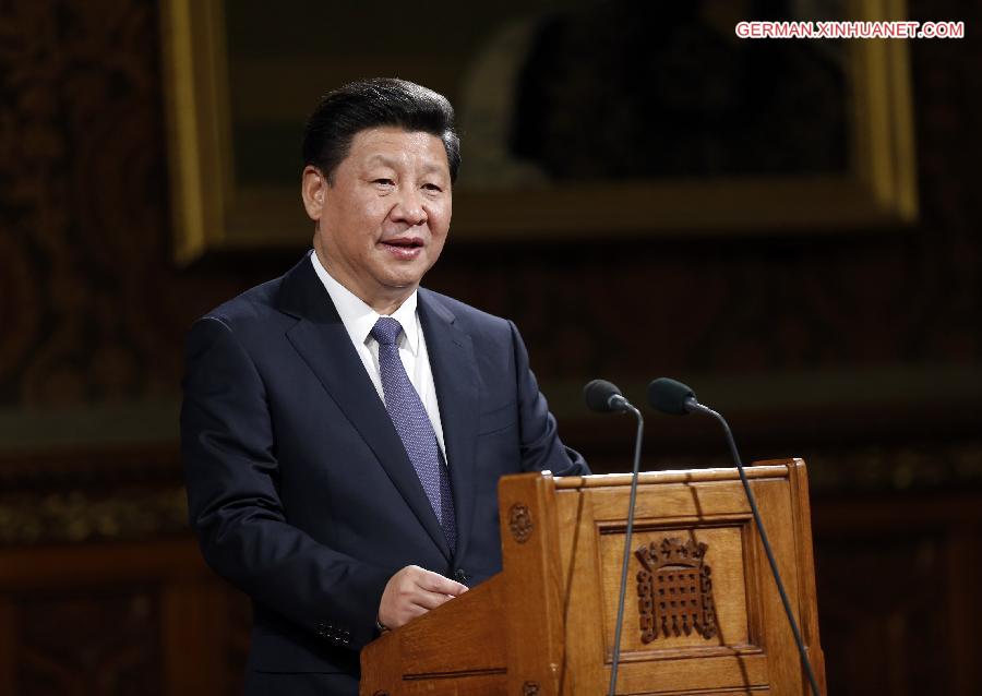 BRITAIN-CHINA-XI JINPING-PARLIAMENT-ADDRESS