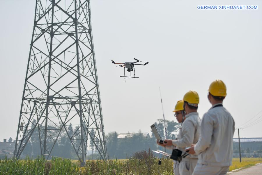 CHINA-HUNAN-POWER GRID-DRONE (CN)