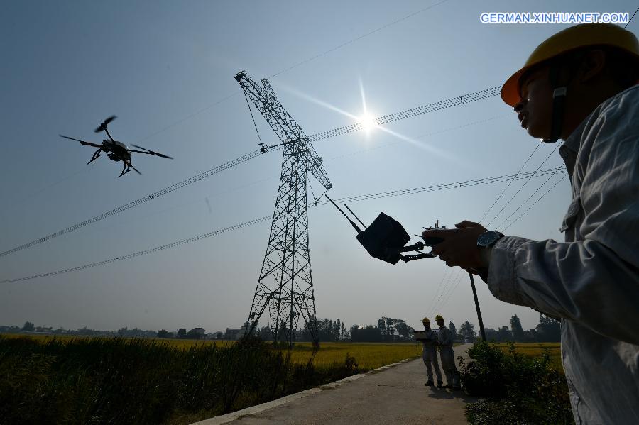 CHINA-HUNAN-POWER GRID-DRONE (CN)