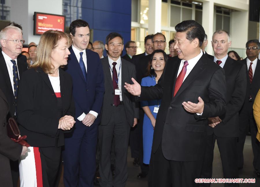 BRITAIN-CHINA-XI JINPING-IMPERIAL COLLEGE LONDON-VISIT