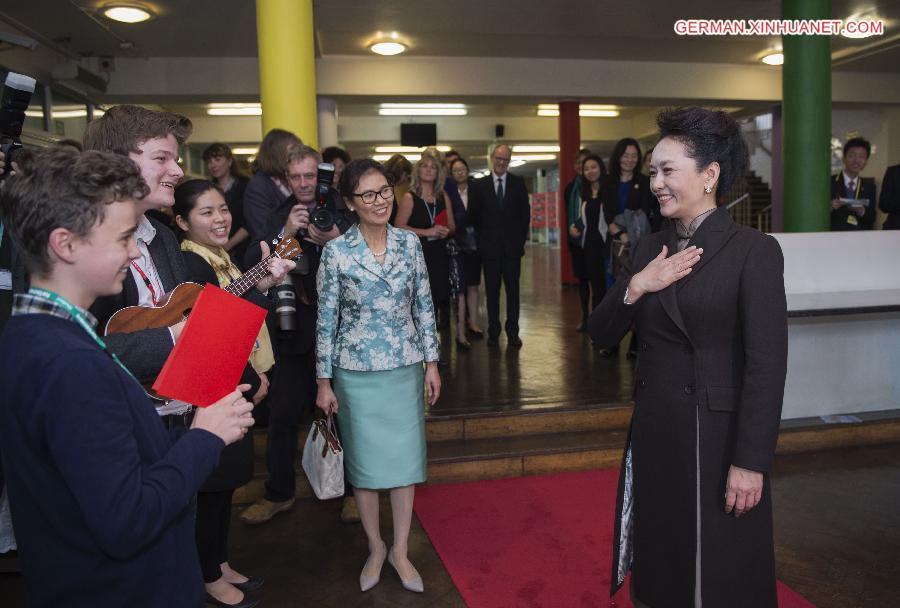 BRITAIN-LONDON-CHINA-PENG LIYUAN-FORTISMERE SCHOOL