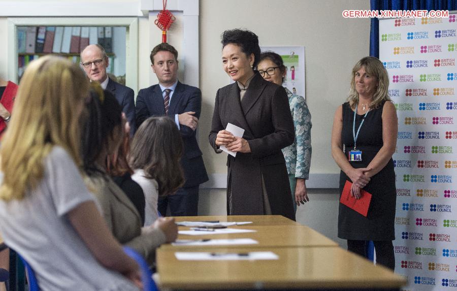 BRITAIN-LONDON-CHINA-PENG LIYUAN-FORTISMERE SCHOOL