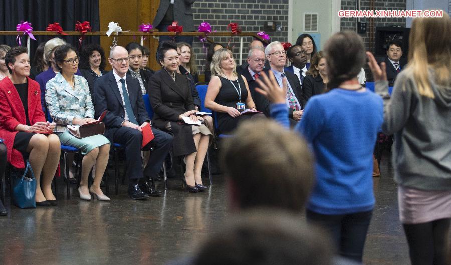 BRITAIN-LONDON-CHINA-PENG LIYUAN-FORTISMERE SCHOOL