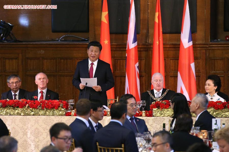 BRITAIN-MANCHESTER-XI JINPING-WELCOME LUNCH