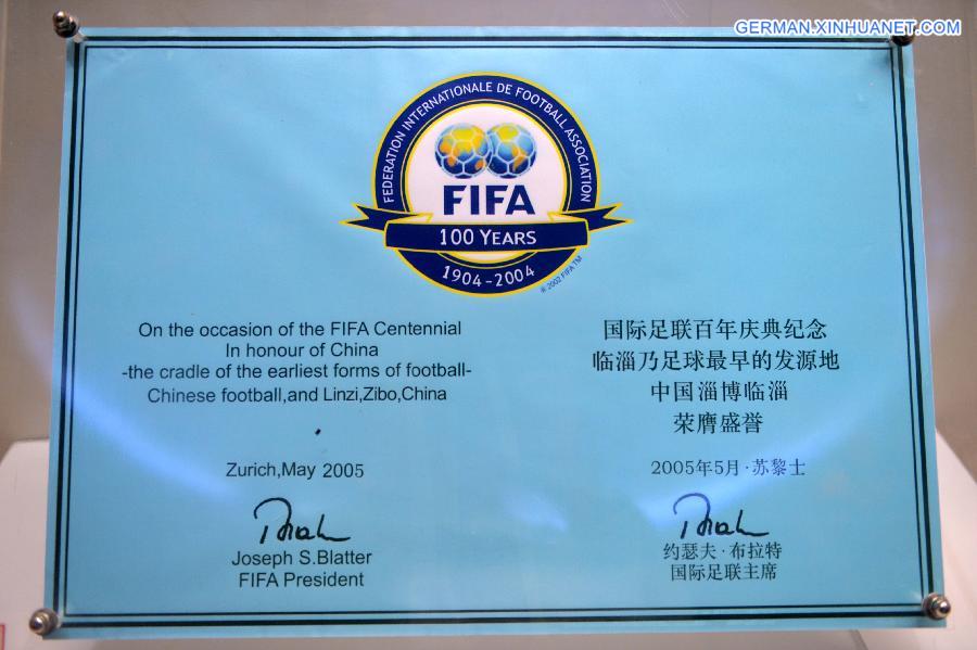 (SP)CHINA-LINZI-FOOTBALL MUSEUM