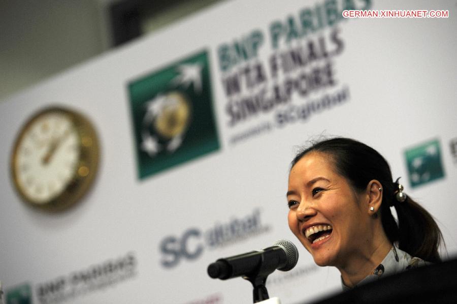 (SP)SINGAPORE-TENNIS-LI NA-PRESS CONFERENCE