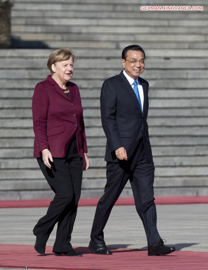 CHINA-GERMANY-LI KEQIANG-MERKEL-WELCOME (CN)