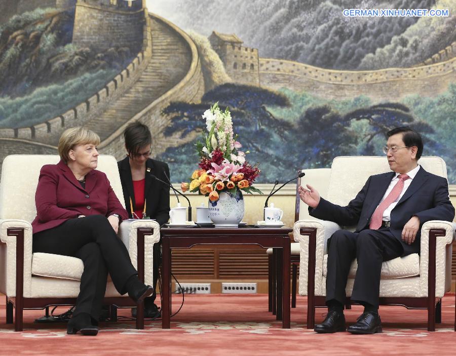 CHINA-GERMANY-ZHANG DEJIANG-MERKEL-MEETING(CN)