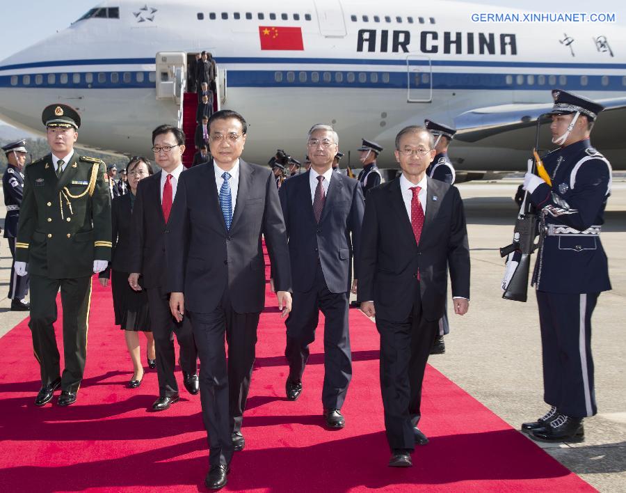 ROK-CHINA-LI KEQIANG-ARRIVAL (CN)