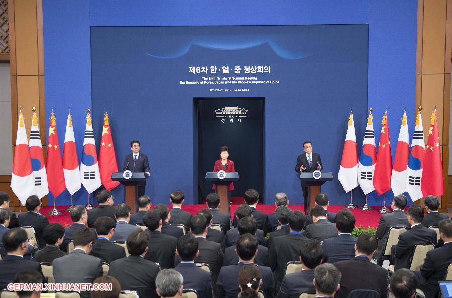 ROK-CHINA-JAPAN-SUMMIT-PRESS CONFERENCE