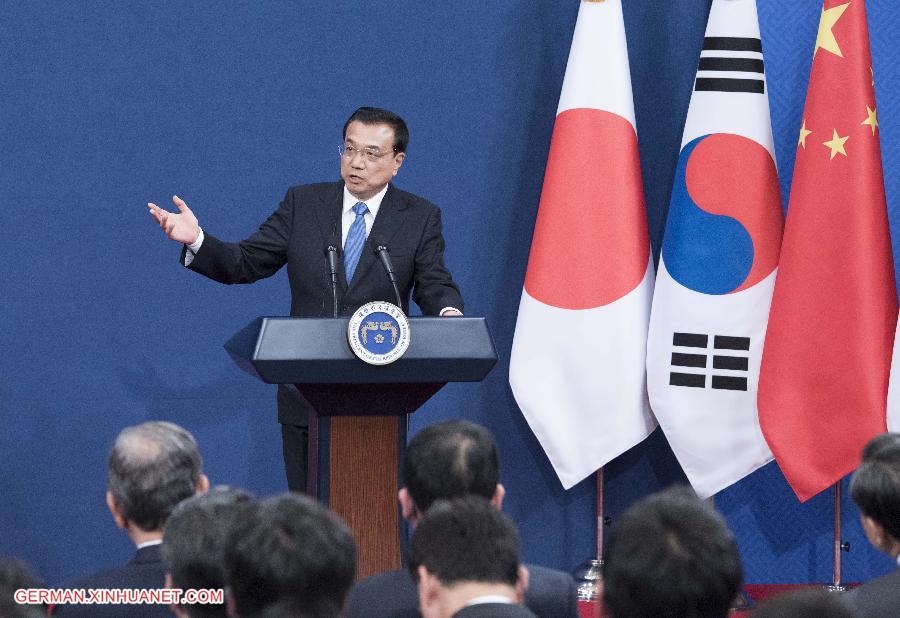 ROK-CHINA-JAPAN-SUMMIT-PRESS CONFERENCE