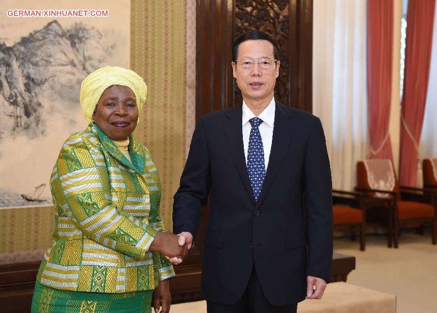 CHINA-BEIJING-ZHANG GAOLI-AFRICAN UNION COMMISSION-MEETING (CN)