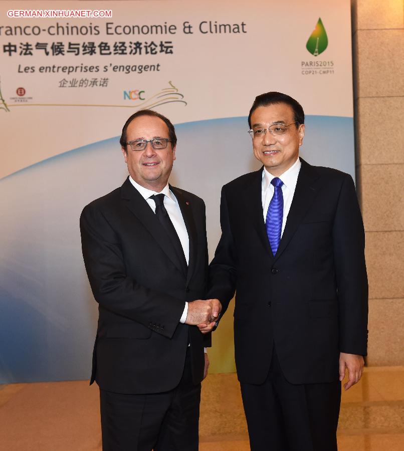 CHINA-BEIJING-LI KEQIANG-FRENCH PRESIDENT-HOLLANDE-FORUM (CN)