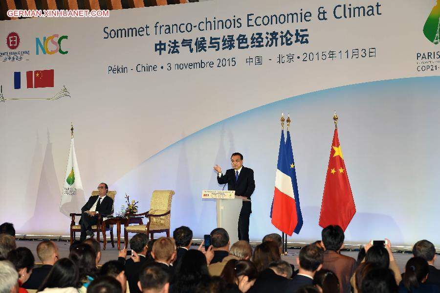 CHINA-BEIJING-LI KEQIANG-FRENCH PRESIDENT-HOLLANDE-FORUM (CN)