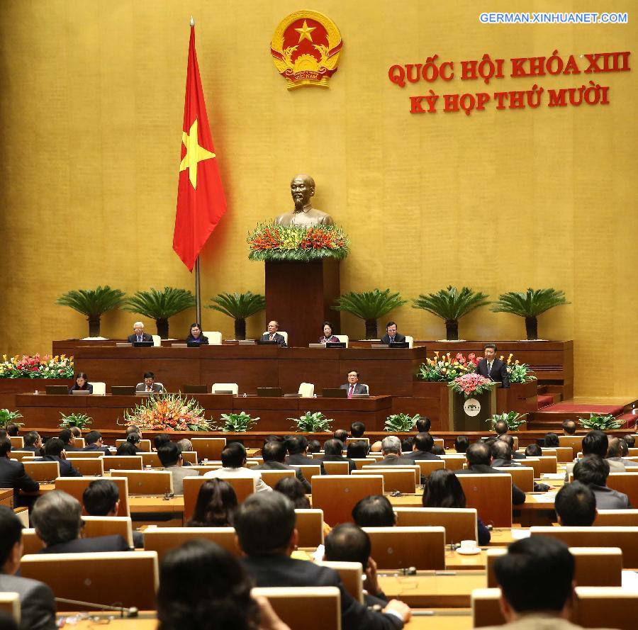 VIETNAM-HANOI-CHINA-XI JINPING-NATIONAL ASSEMBLY-SPEECH