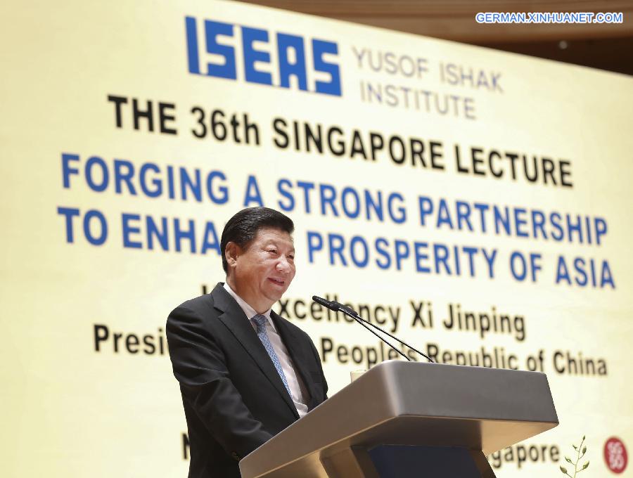 SINGAPORE-CHINA-XI JINPING-SPEECH