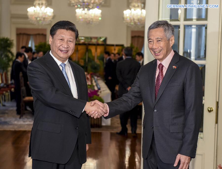 SINGAPORE-CHINA-XI JINPING-LEE HSIN LOONG-MEETING