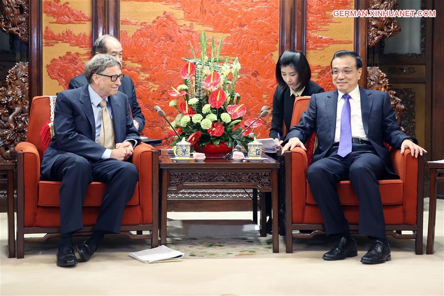 CHINA-BEIJING-LI KEQIANG-U.S.-BILL GATES-MEETING(CN)