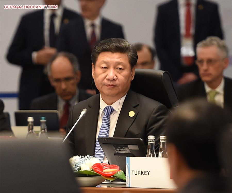 TURKEY-ANTALYA-CHINA-XI JINPING-G20 