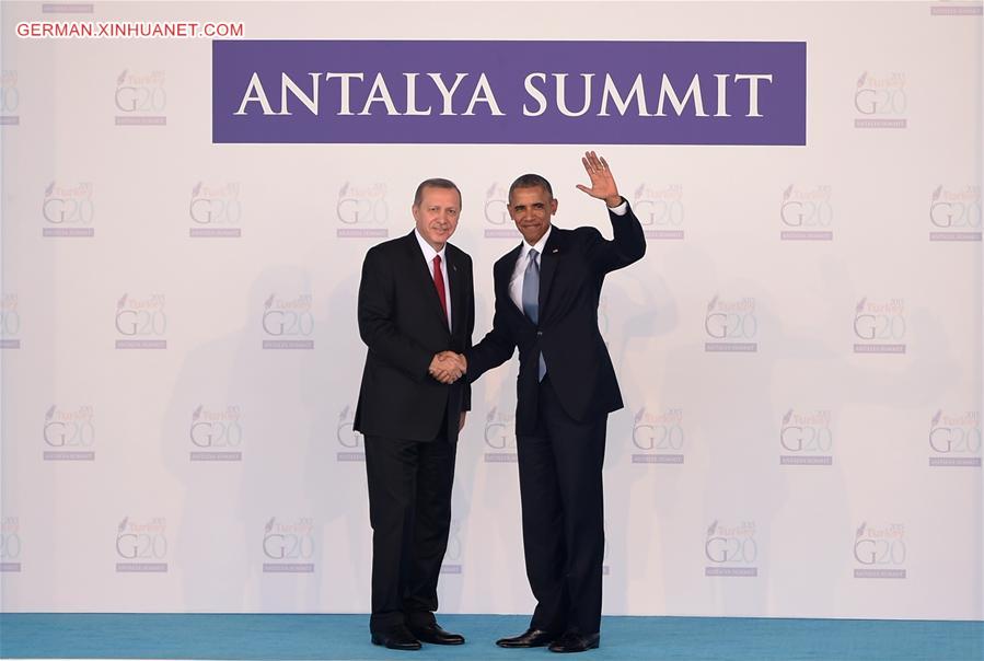 TURKEY-ANTALYA-G20-WELCOMING CEREMONY