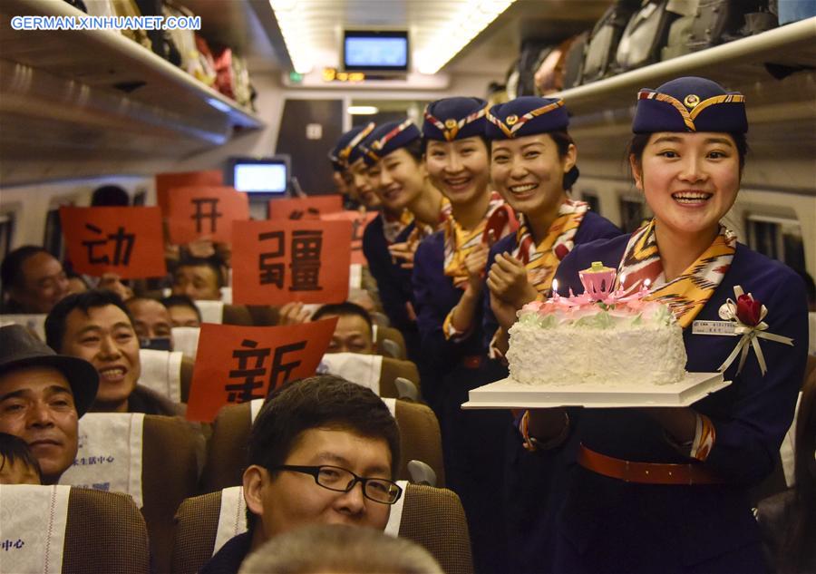 CHINA-XINJAING-HIGH-SPEED RAILWAY-ANNIVERSARY (CN)