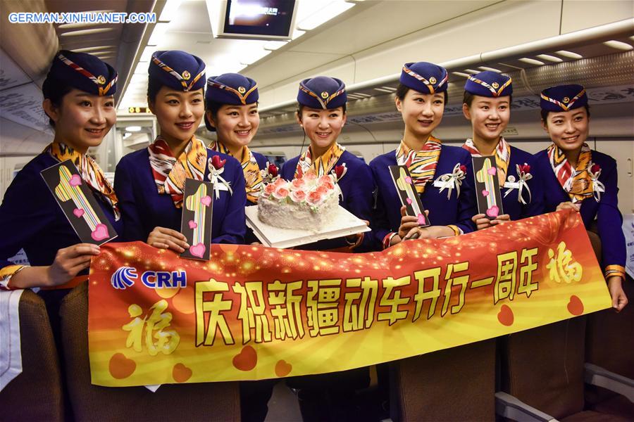 CHINA-XINJAING-HIGH-SPEED RAILWAY-ANNIVERSARY (CN)