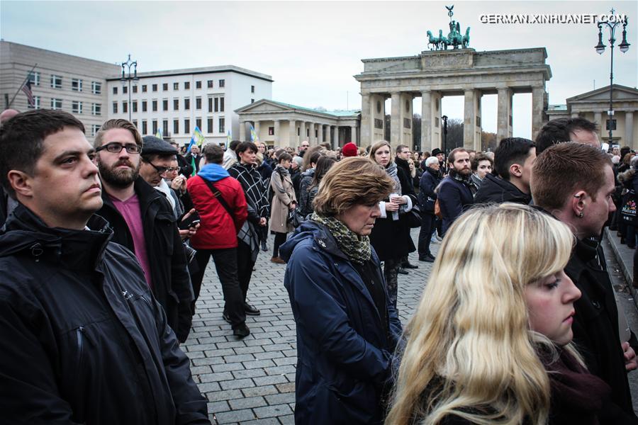 GERMANY-BERLIN-MINUTE-SILENCE