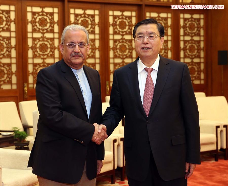 CHINA-BEIJING-PAKISTAN-ZHANG DEJIANG-RABBANI-MEET (CN)