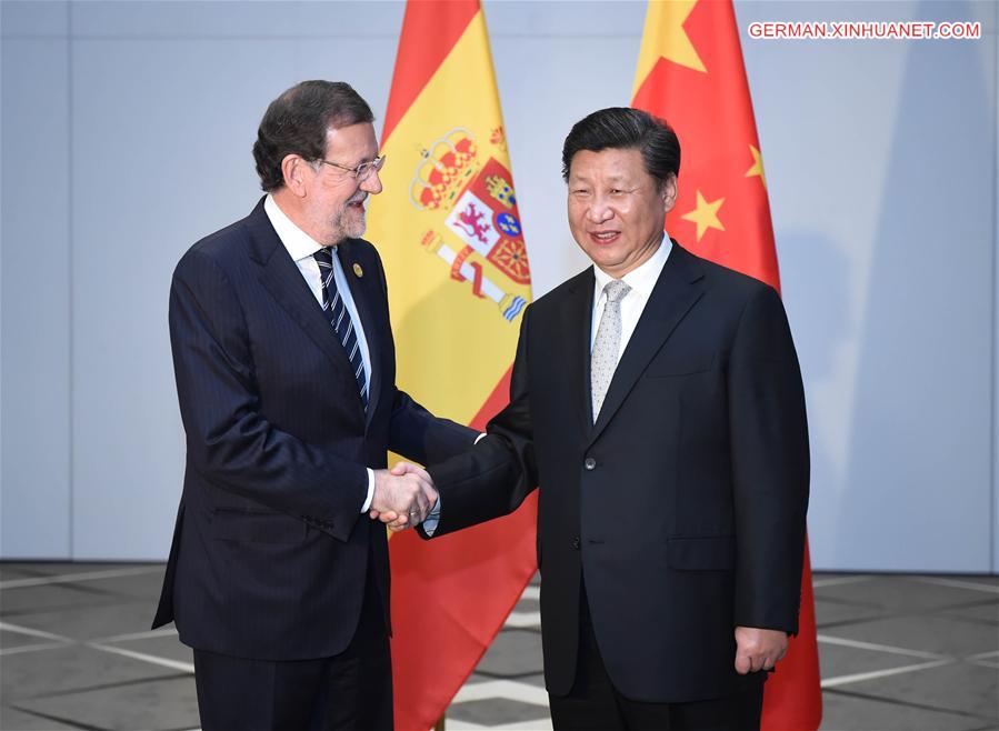TURKEY-ANTALYA-CHINA-XI JINPING-SPAIN'S PM-MEETING