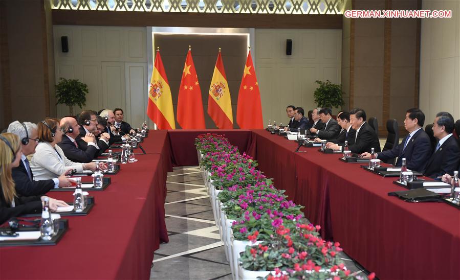 TURKEY-ANTALYA-CHINA-XI JINPING-SPAIN'S PM-MEETING