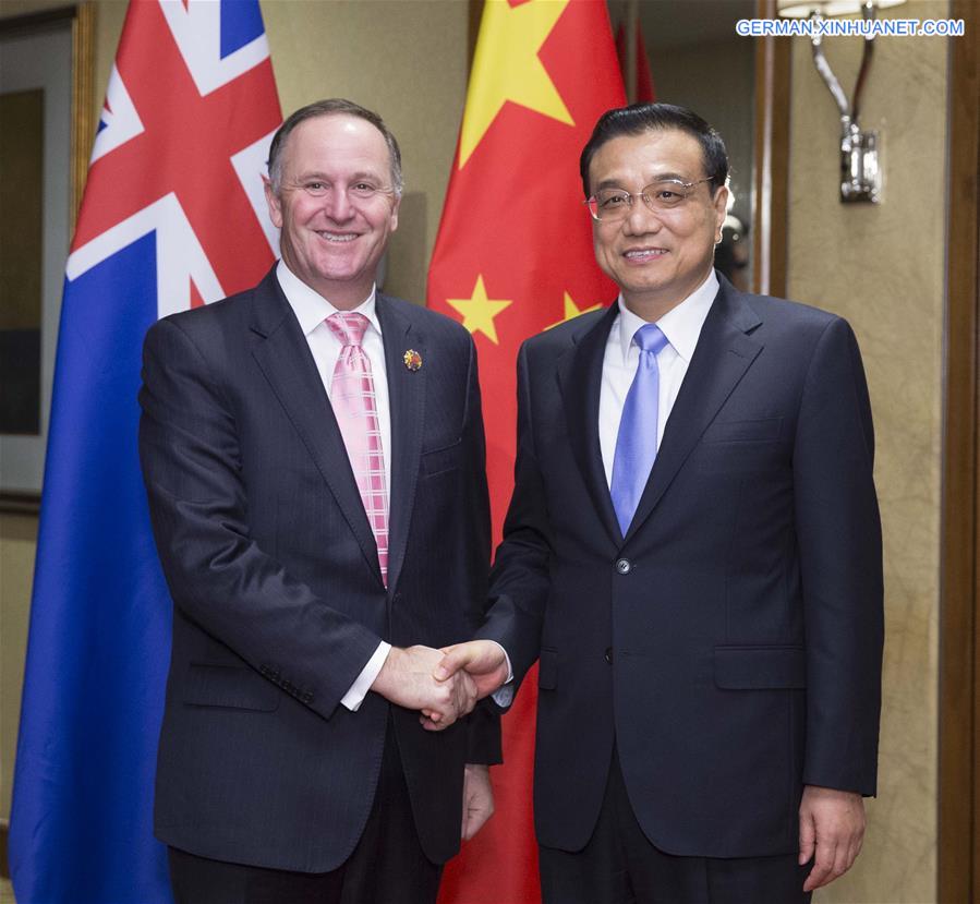 MALAYSIA-CHINA-LI KEQIANG-NEW ZEALAND'S PM-MEETING 