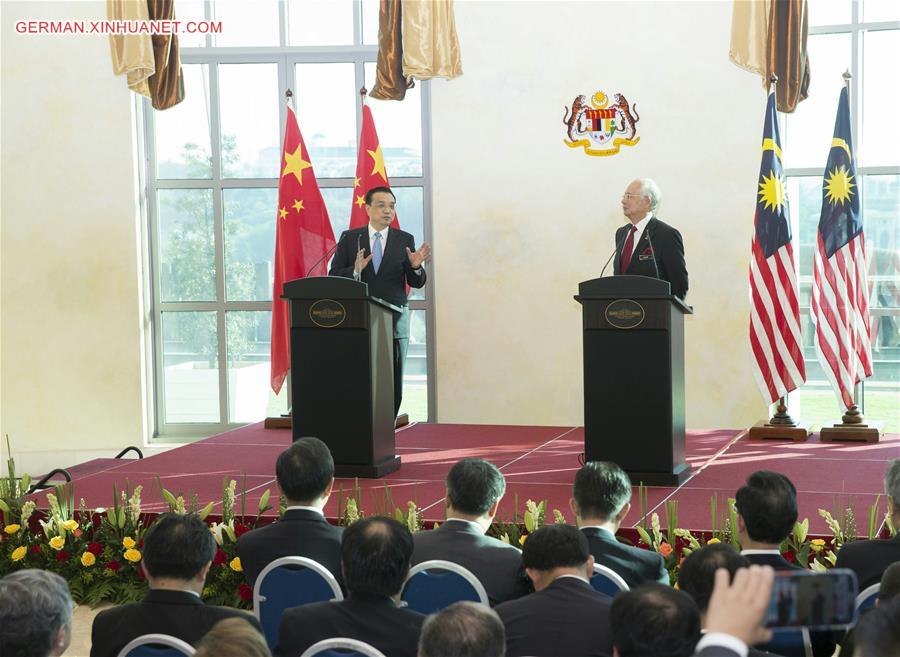 MALAYSIA-KUALA LUMPUR-CHINA-LI KEQIANG-PRIME MINISTER-PRESS