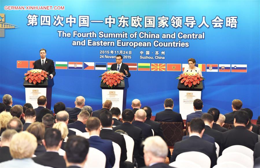 CHINA-SUZHOU-LI KEQIANG-CEE-SUMMIT-PRESS CONFERENCE(CN)