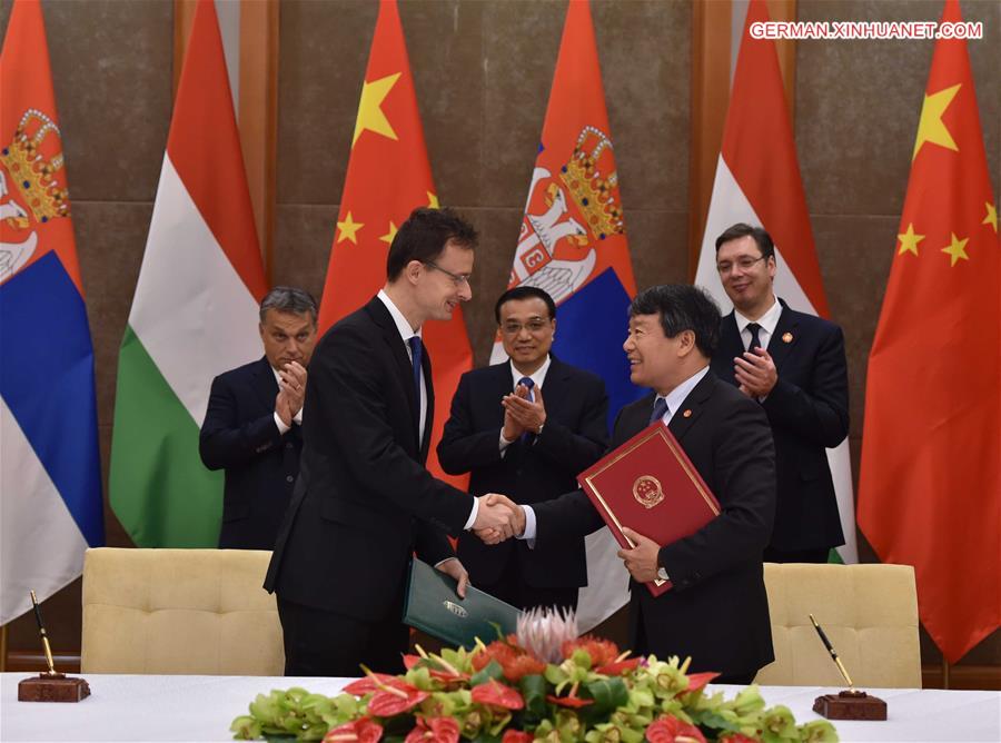 CHINA-HUNGARY-SERBIA-RAILWAY DEALS-SIGNING (CN)