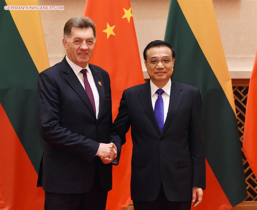 CHINA-SUZHOU-LI KEQIANG-LITHUANIAN PM-MEETING(CN)