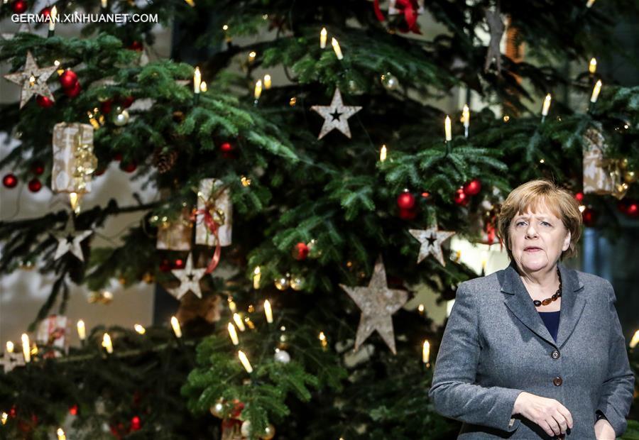 GERMANY-BERLIN-CHRISTMAS SEASON-MERKEL