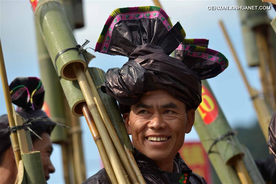 #CHINA-GUIZHOU-DONG ETHNIC GROUP-REED-PIPE WIND CONTEST (CN)