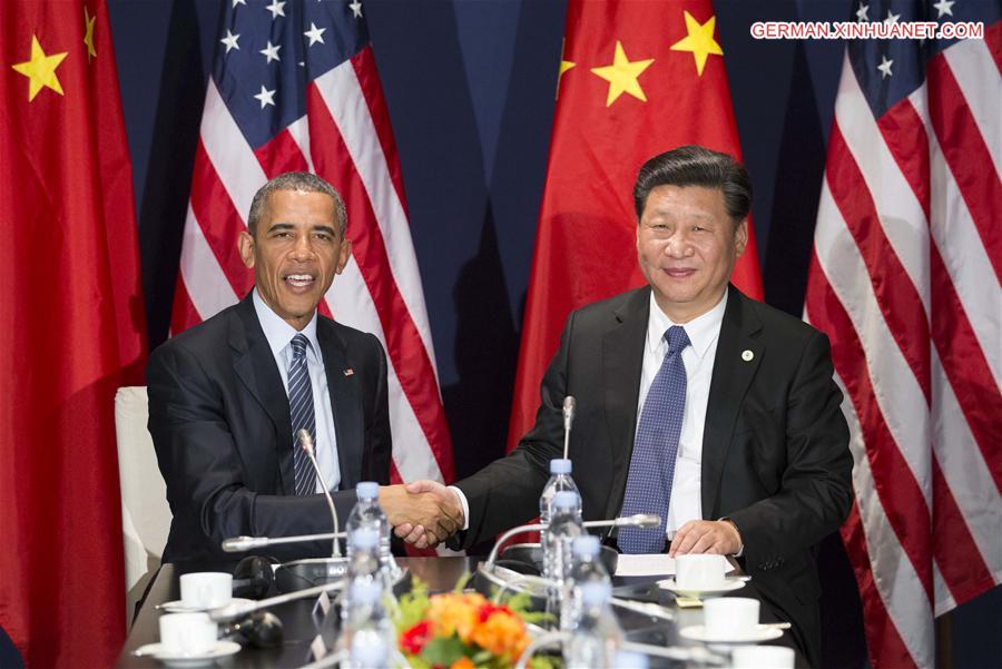 FRANCE-PARIS-CHINA-XI JINPING-US-BARACK OBAMA-MEETING 