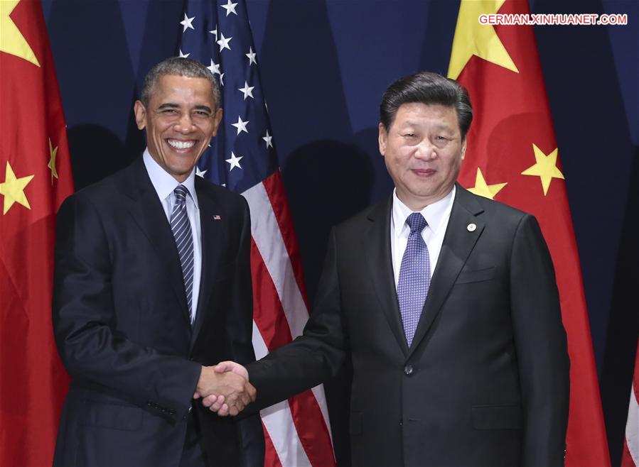 FRANCE-PARIS-CHINA-XI JINPING-US-BARACK OBAMA-MEETING 