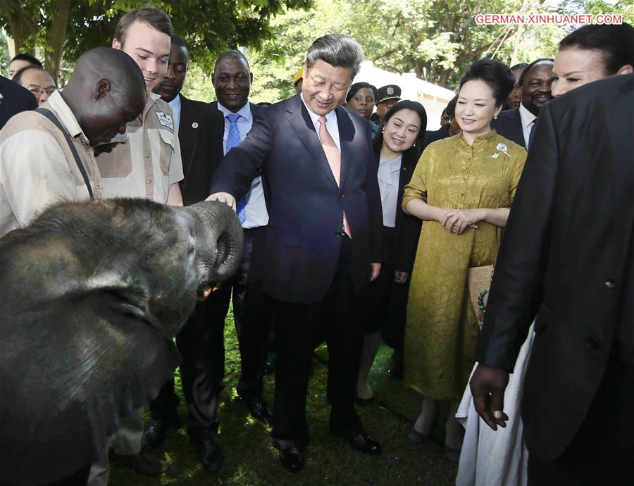 ZIMBABWE-CHINA-XI JINPING-WILDLIFE SANCTUARY-VISIT