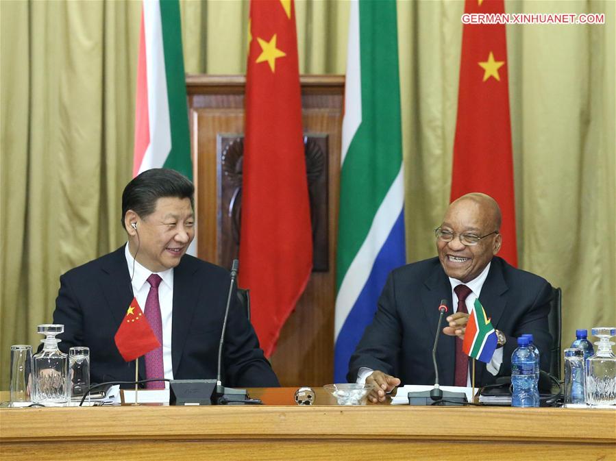 SOUTH AFRICA-CHINA-XI JINPING-JACOB ZUMA-TALKS