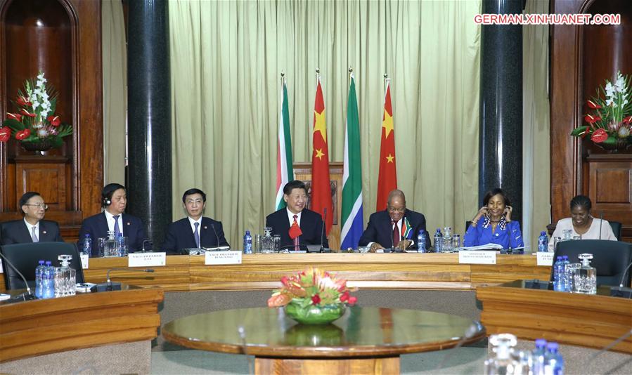 SOUTH AFRICA-CHINA-XI JINPING-JACOB ZUMA-TALKS