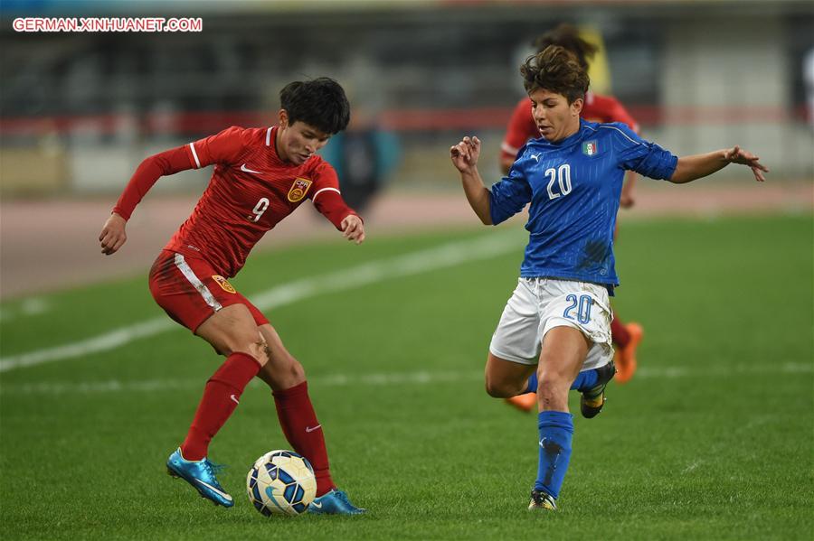 (SP)CHINA-GUIYANG-WOMEN'S SOCCER-FRIENDLY MATCH-CHINA VS ITALY