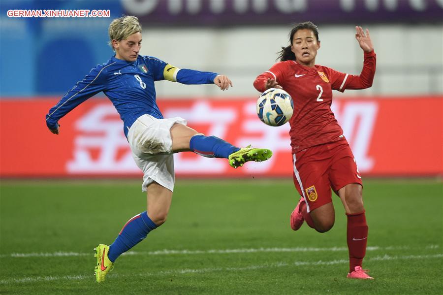 (SP)CHINA-GUIYANG-WOMEN'S SOCCER-FRIENDLY MATCH-CHINA VS ITALY