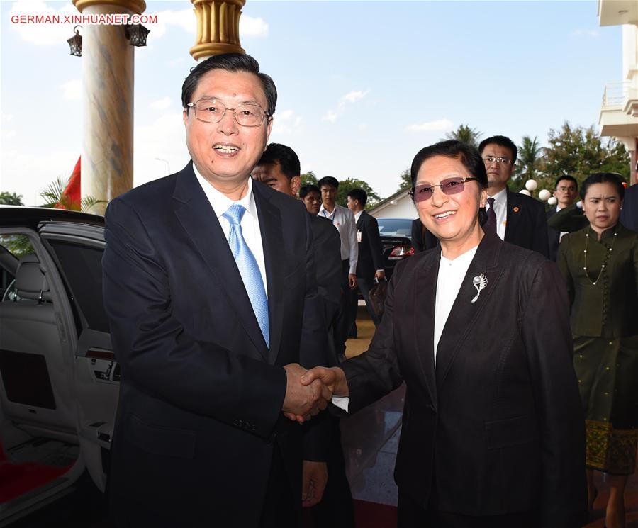 LAOS-VIENTIANE-CHINA-ZHANG DEJIANG-NATIONAL ASSEMBLY PRESIDENT-MEETING