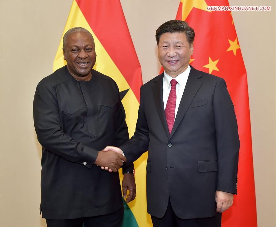 SOUTH AFRICA-CHINA-XI JINPING-GHANAIAN PRESIDENT-MEETING