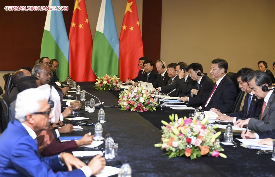 SOUTH AFRICA-CHINA-XI JINPING-DJIBOUTI PRESIDENT-MEETING